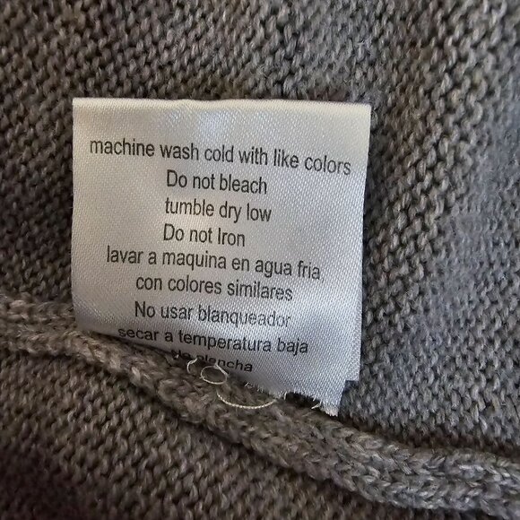 Brave Soul Men's Gray Knit Shawl Collar Button Front Cardigan Sweater Size Large - Picture 8 of 11